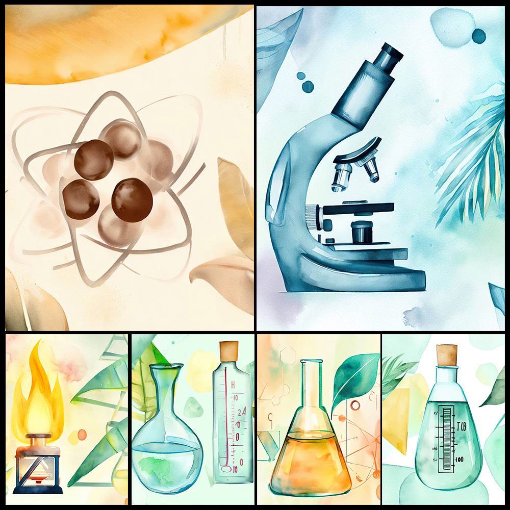 Science Nursery - Póster de dibujos animados de química
