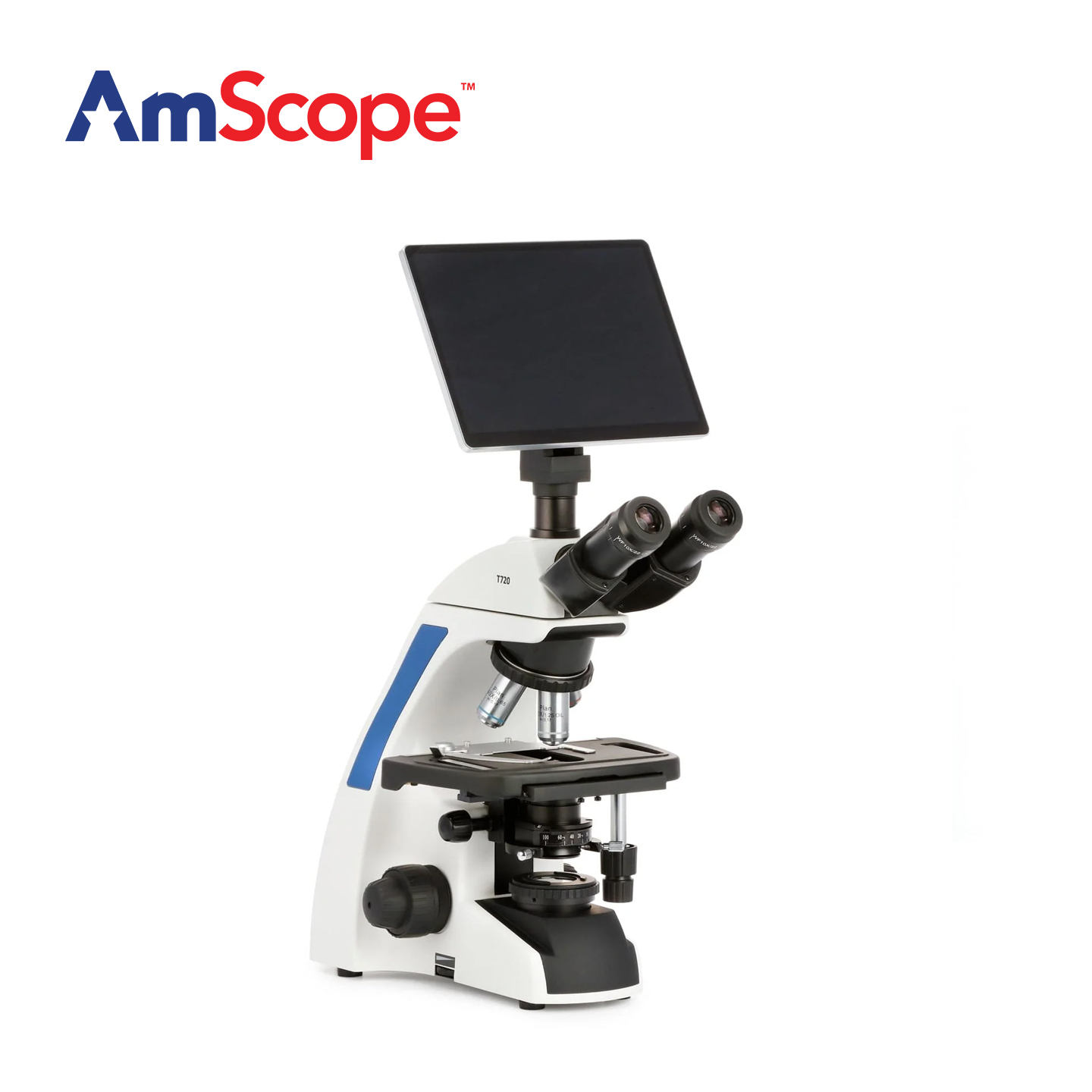 Amscope Microscope Compound 40X-1000X - Microscopio Compuesto Trinocular AmScope Serie T720
