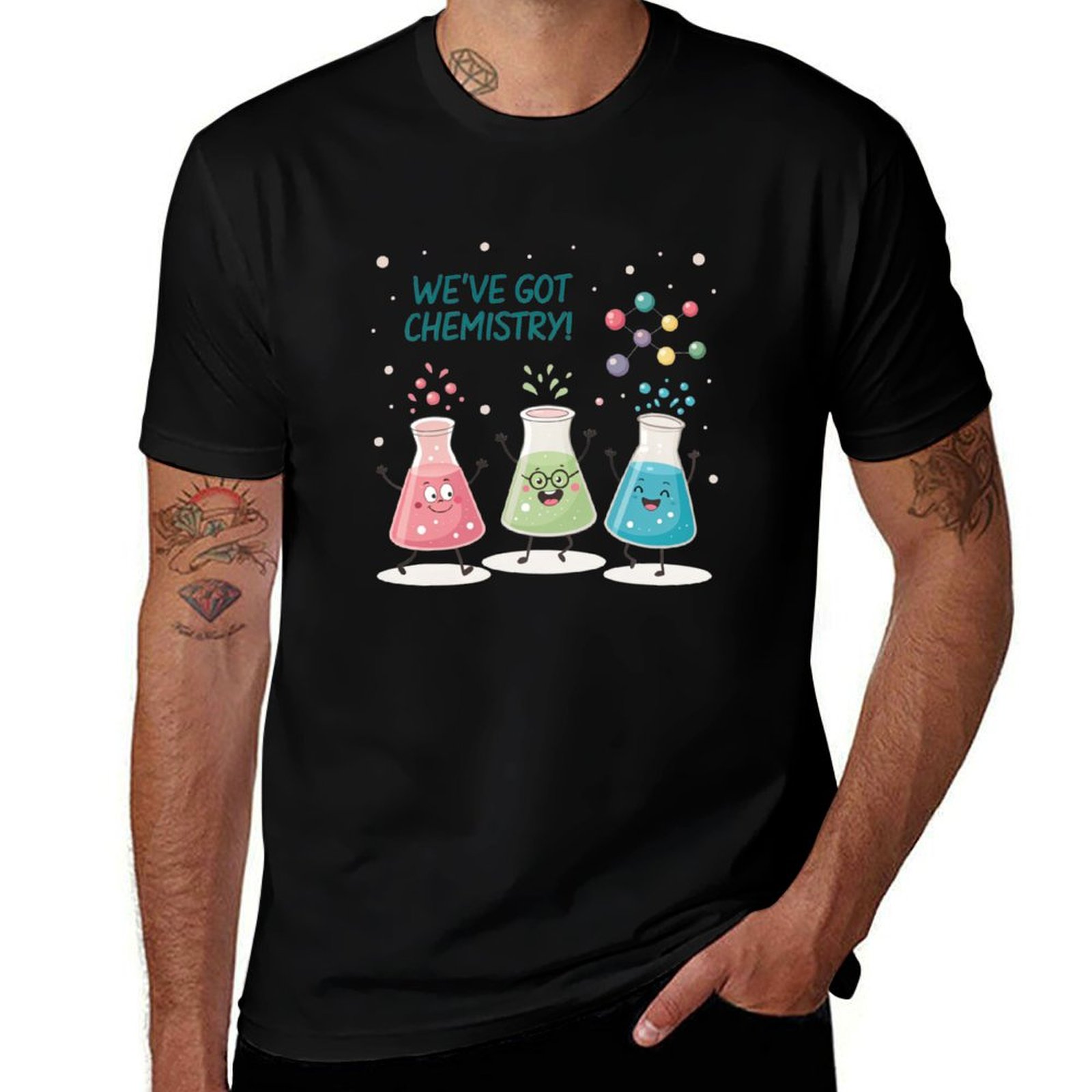 Science Buddies - Camiseta Science Beaker Buddies, Camiseta Casual