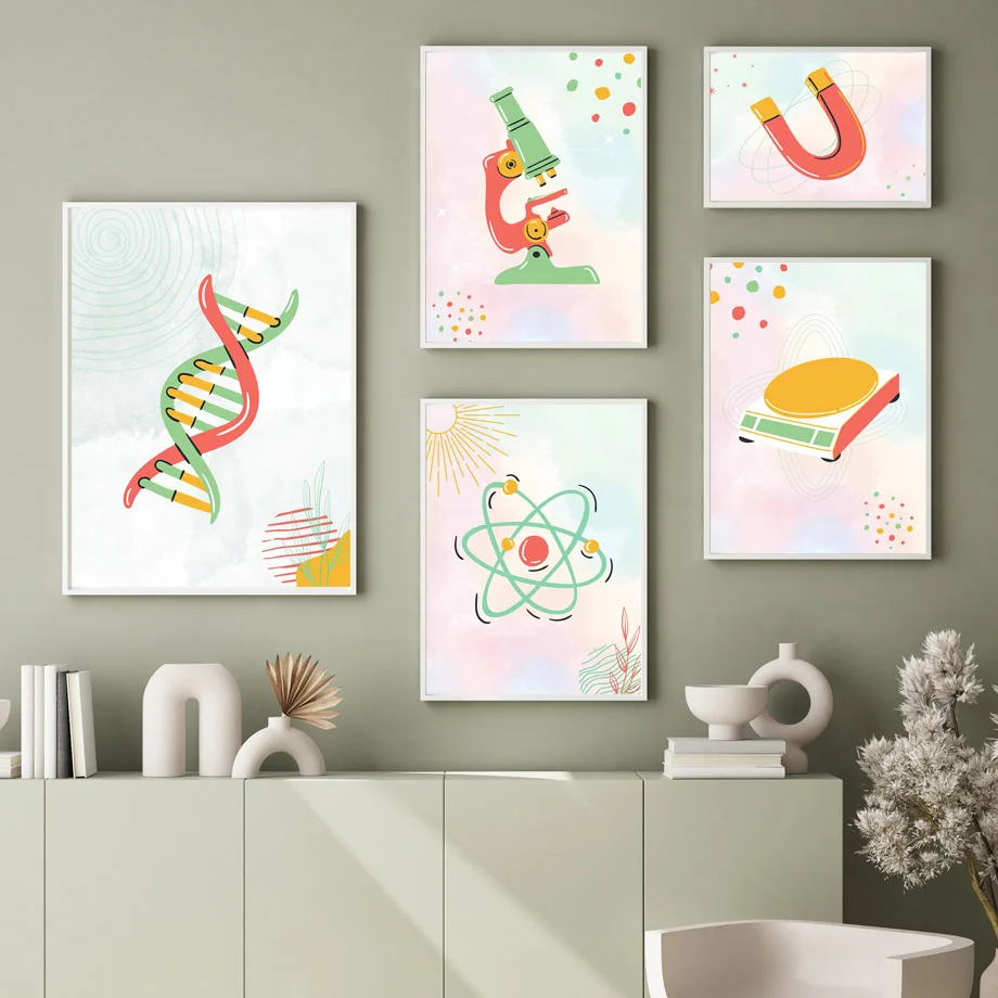 Pintura en lienzo sin marco, c - Science Nursery reseña y precio