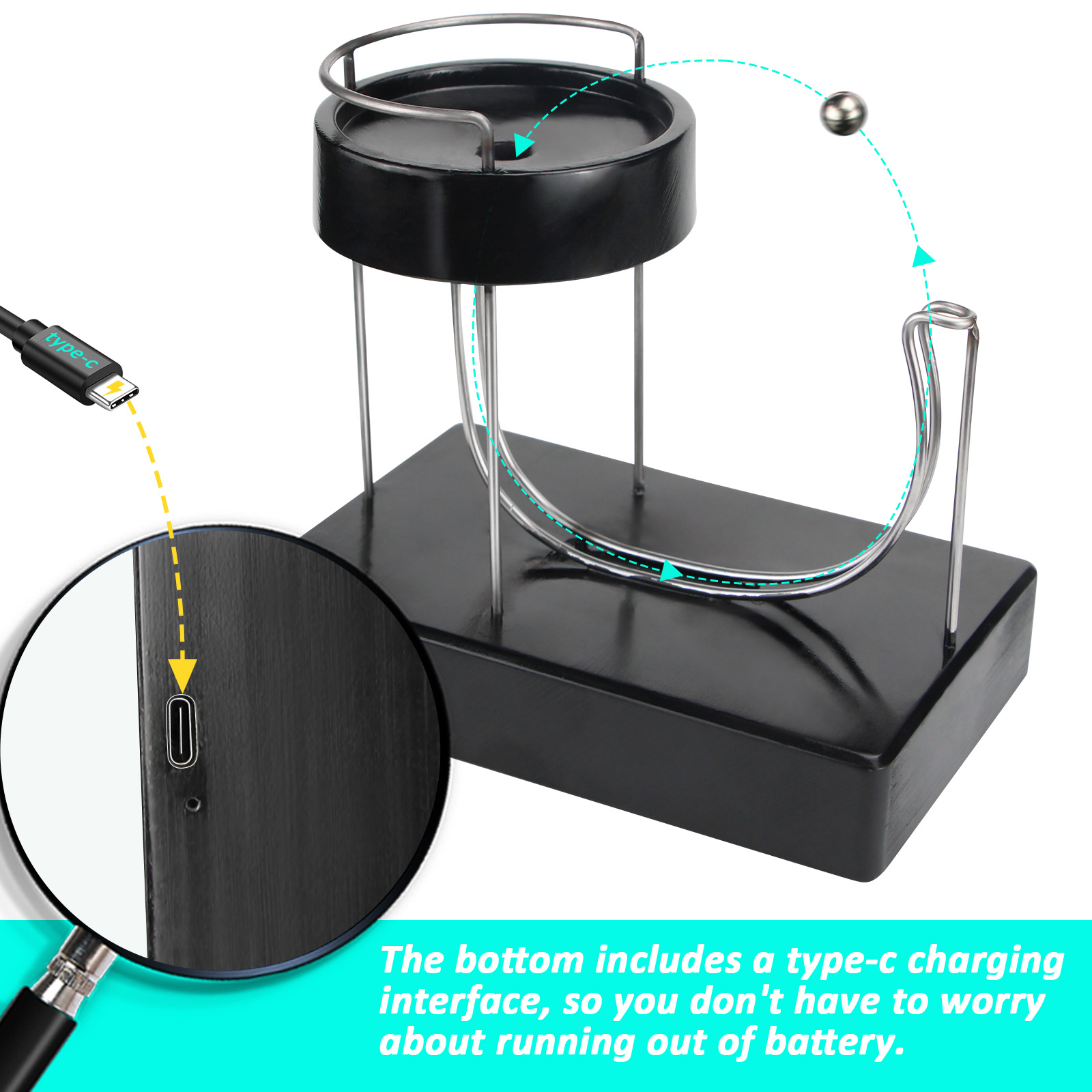 Máquina de plástico perpetuo d - Newton Cradle Large reseña y precio